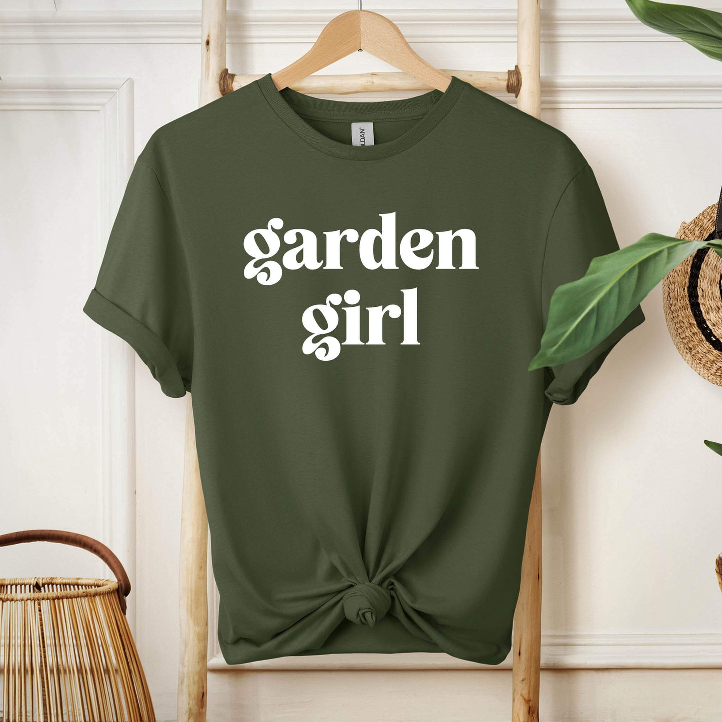 004-02 Garden Girl Dark T-Shirt