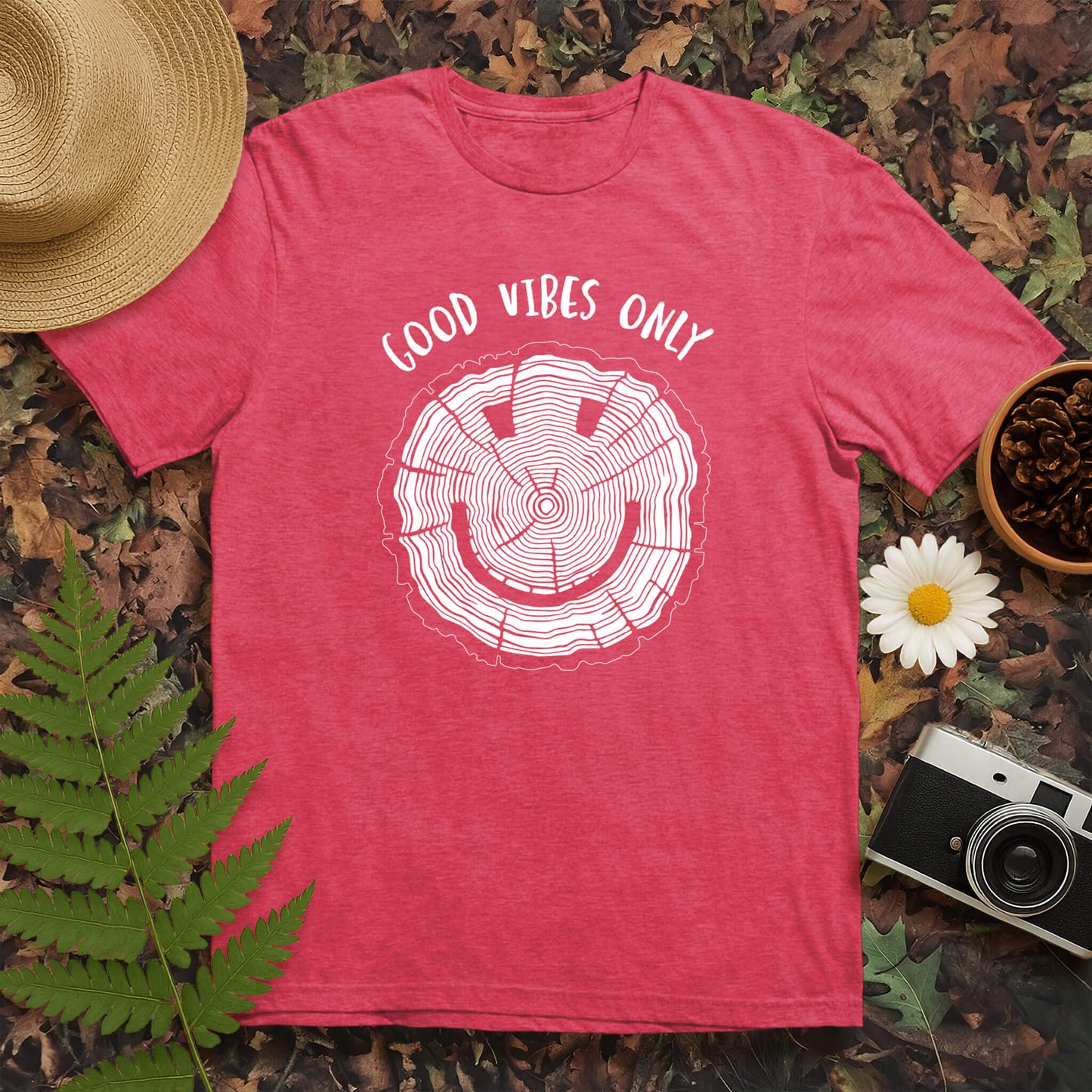 Good Vibes Only Tree Rings T-Shirt