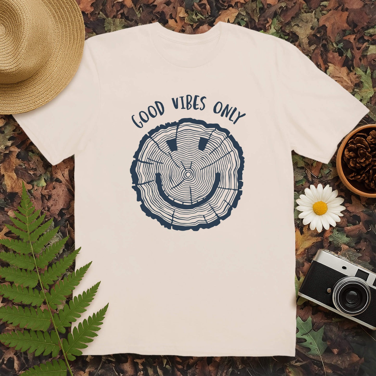 Good Vibes Only Tree Rings T-Shirt