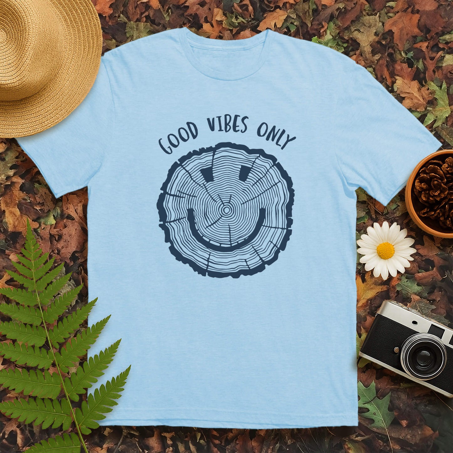 Good Vibes Only Tree Rings T-Shirt