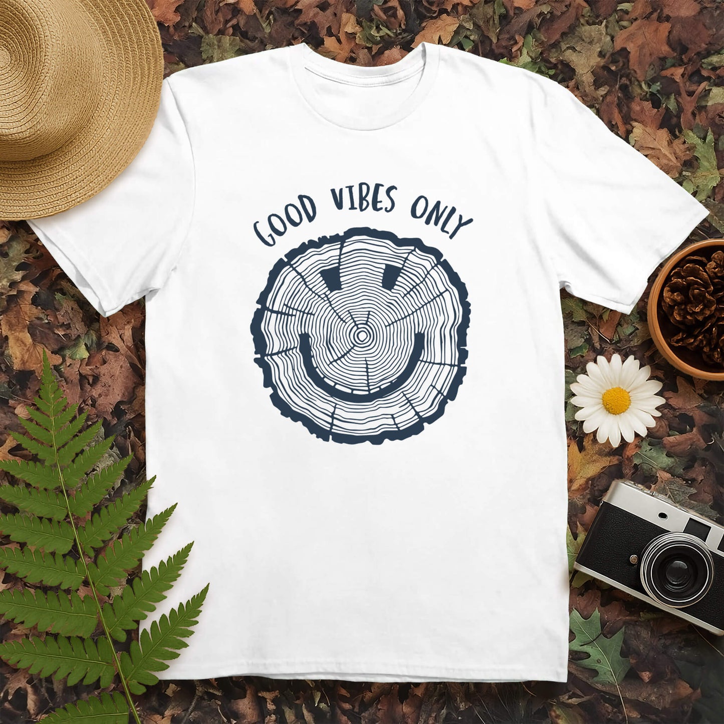 Good Vibes Only Tree Rings T-Shirt