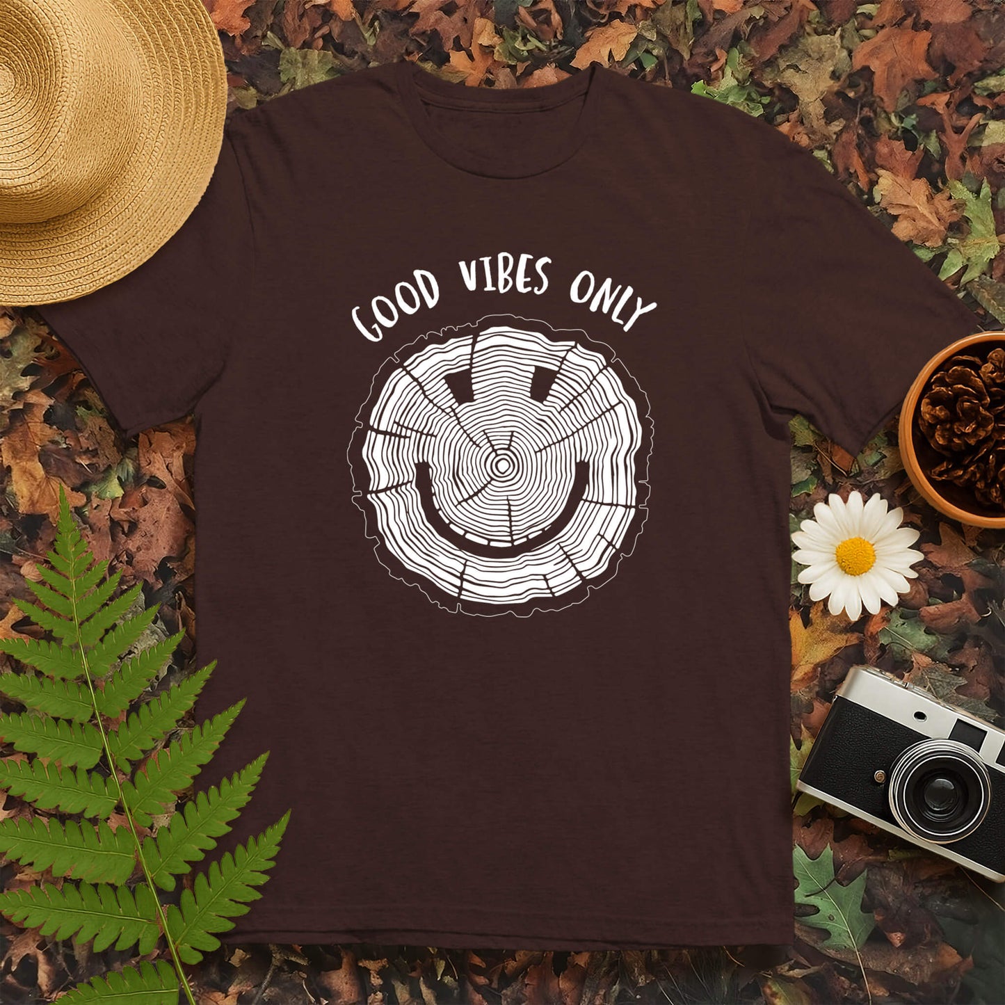 Good Vibes Only Tree Rings T-Shirt
