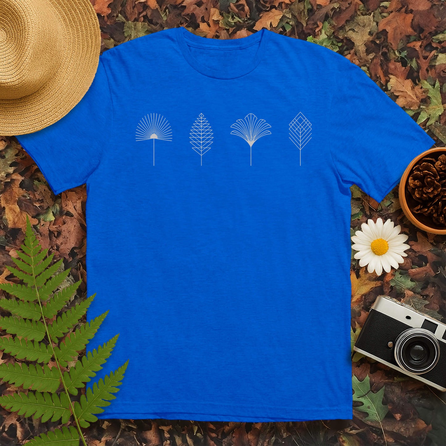 Line Art Leaves T-Shirt