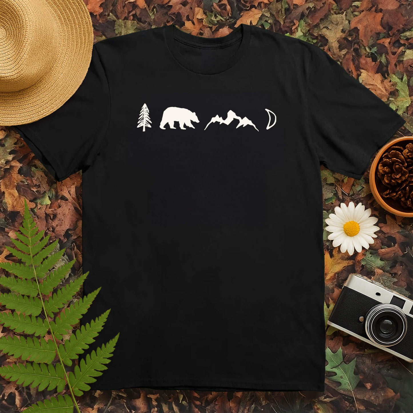 Tree Bear Mountain Moon T-Shirt