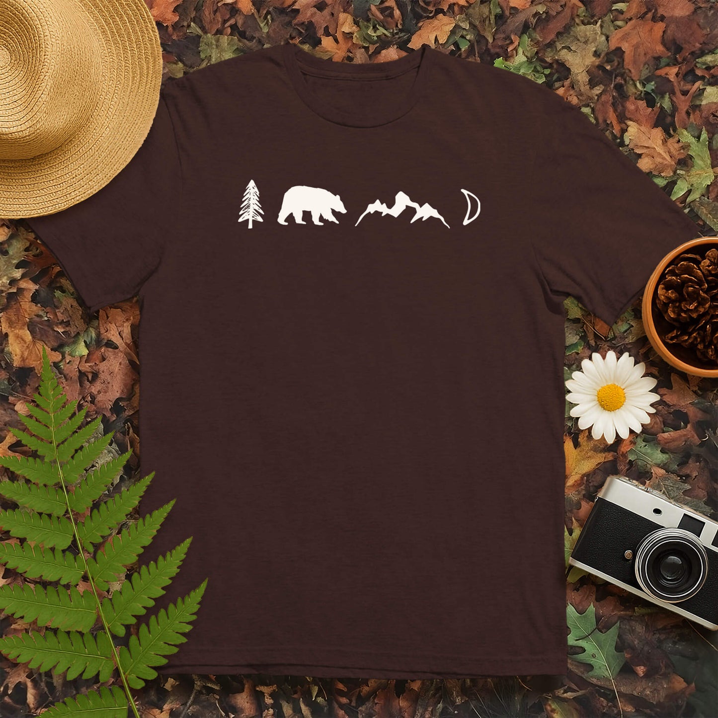 Tree Bear Mountain Moon T-Shirt