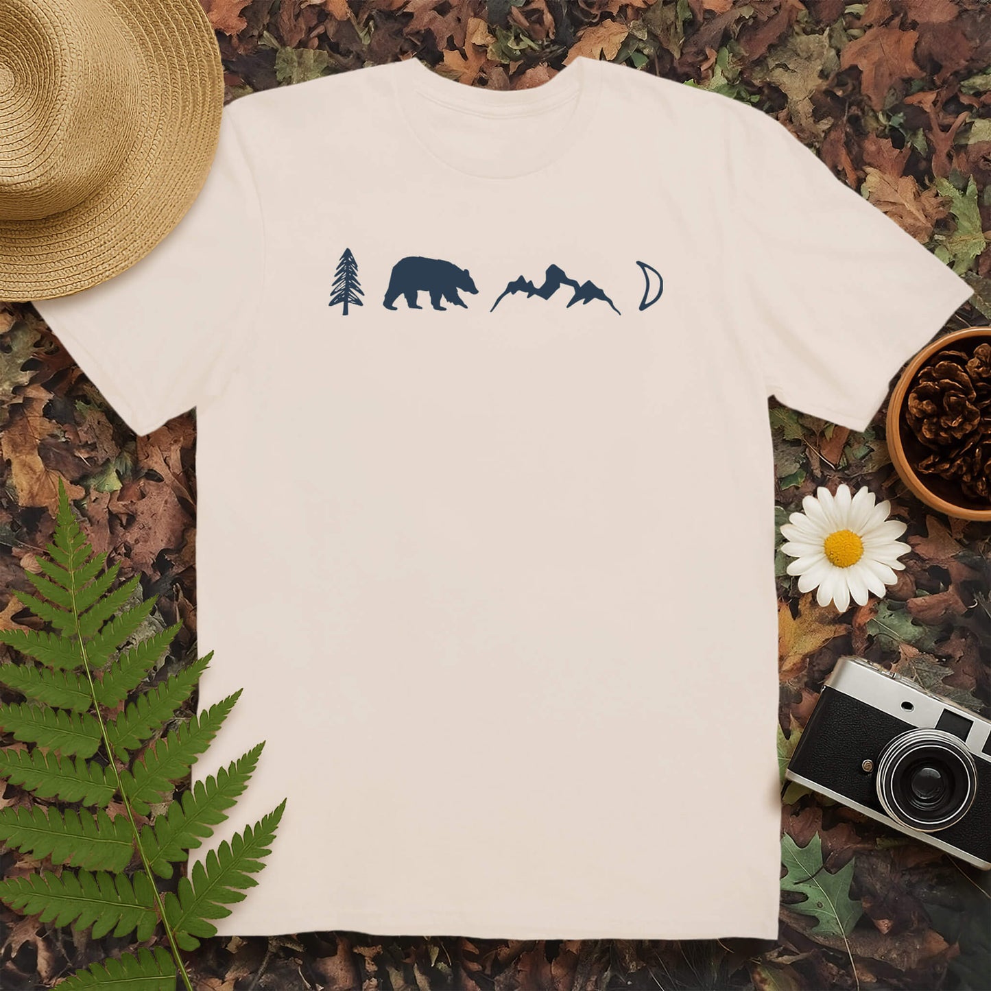 Tree Bear Mountain Moon T-Shirt