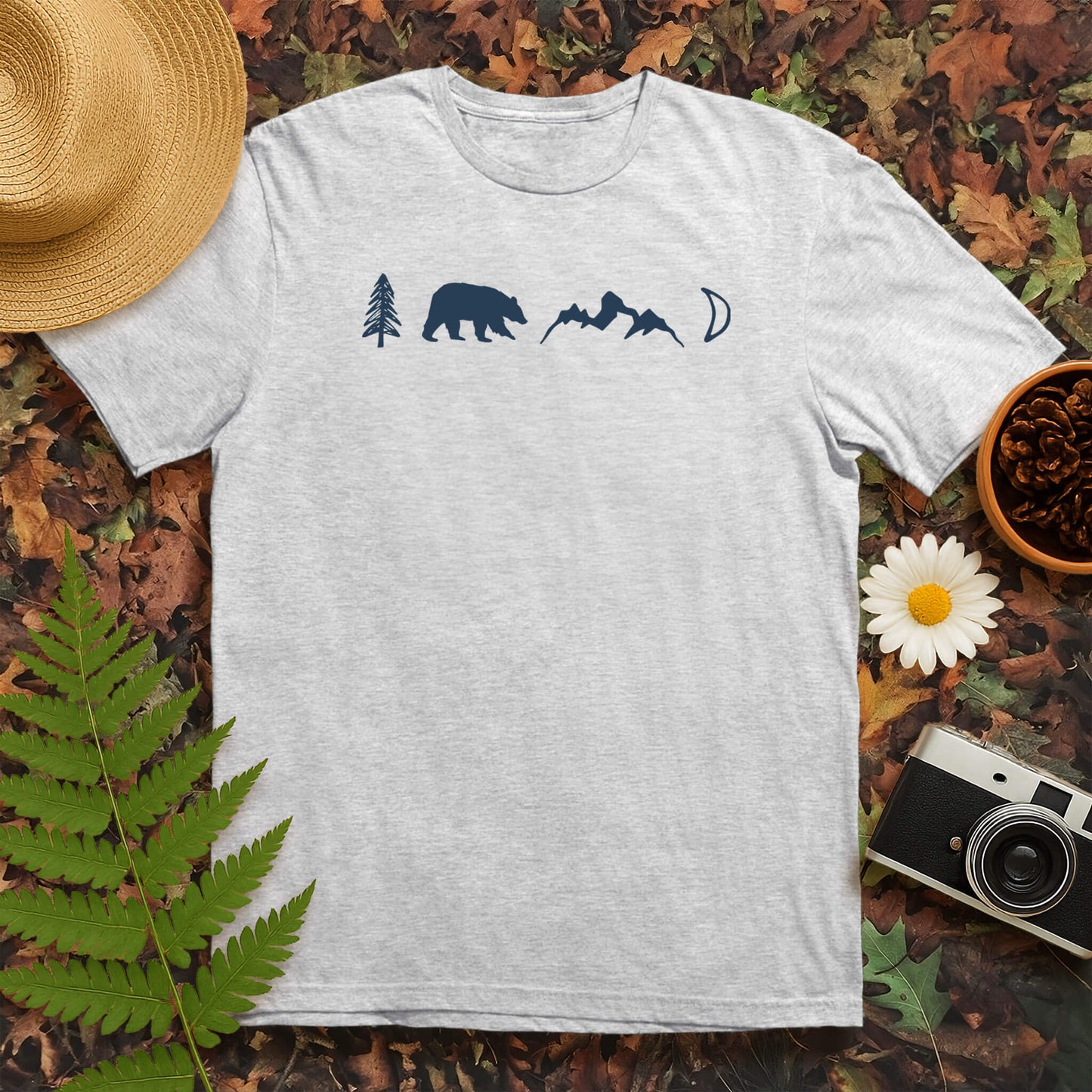 Tree Bear Mountain Moon T-Shirt