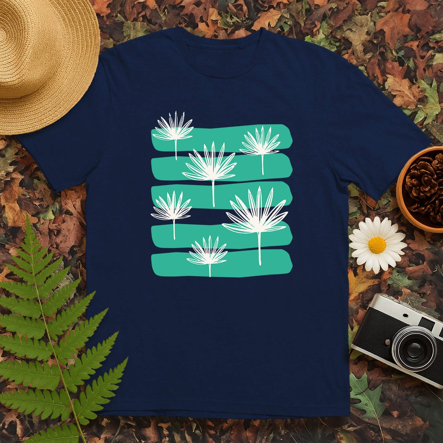 Teal Leaves T-Shirt
