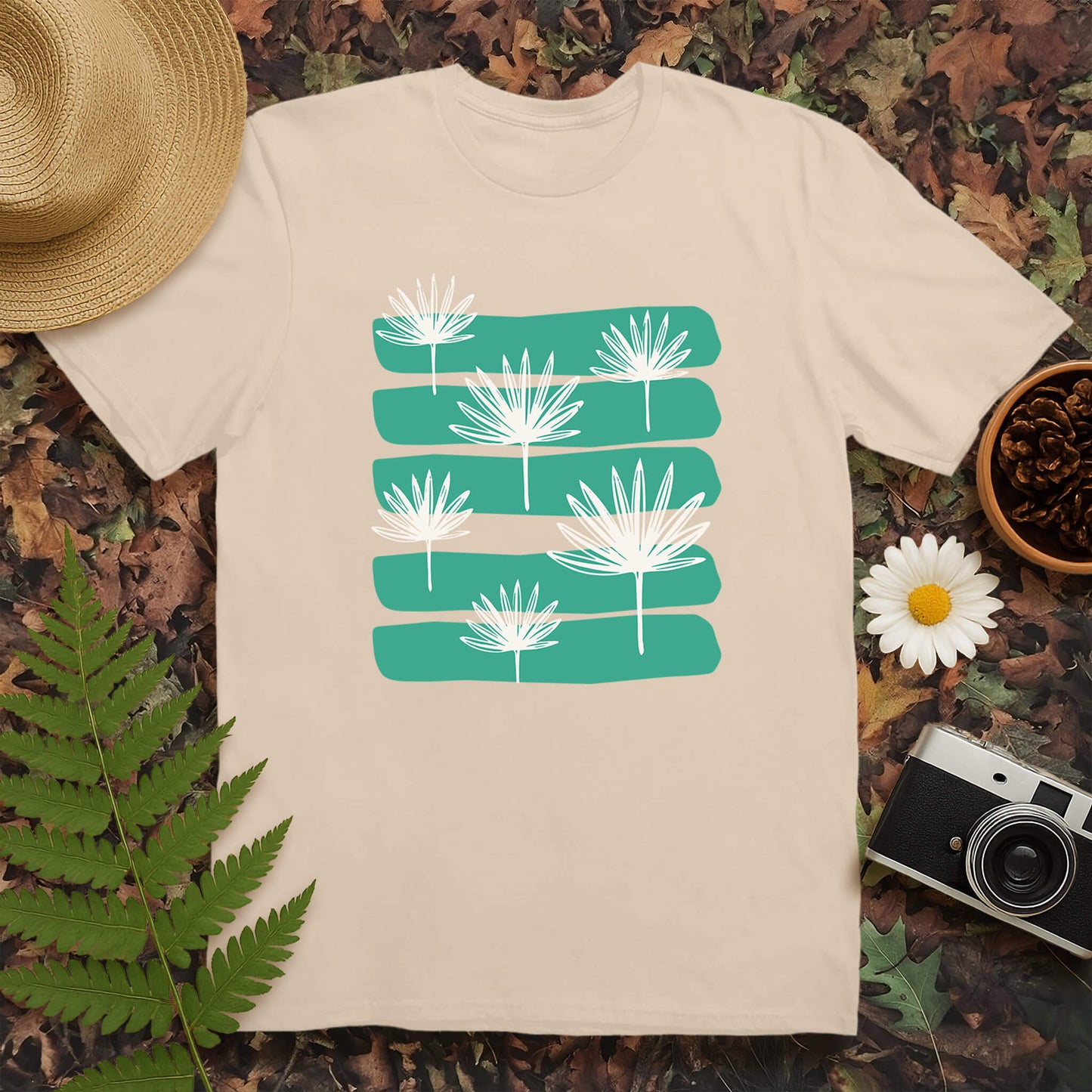 Teal Leaves T-Shirt