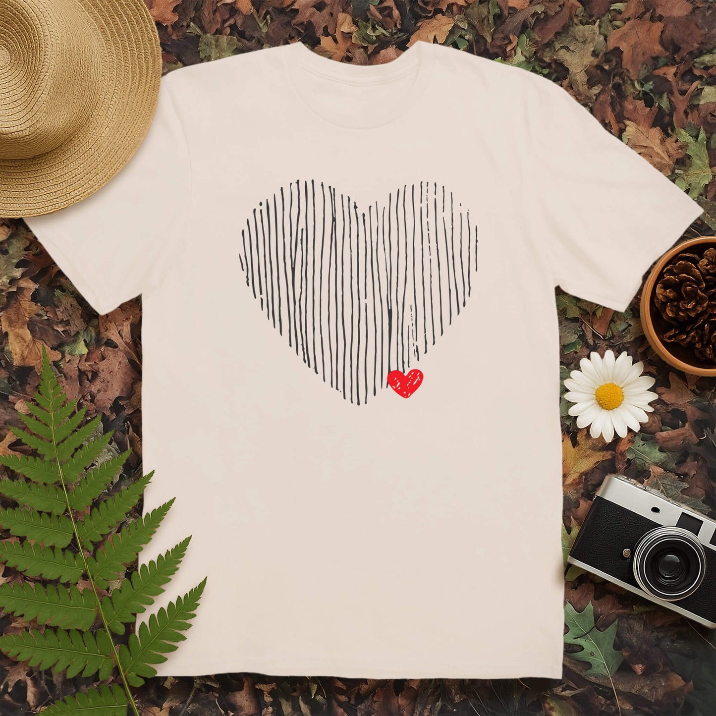Lined Heart T-Shirt