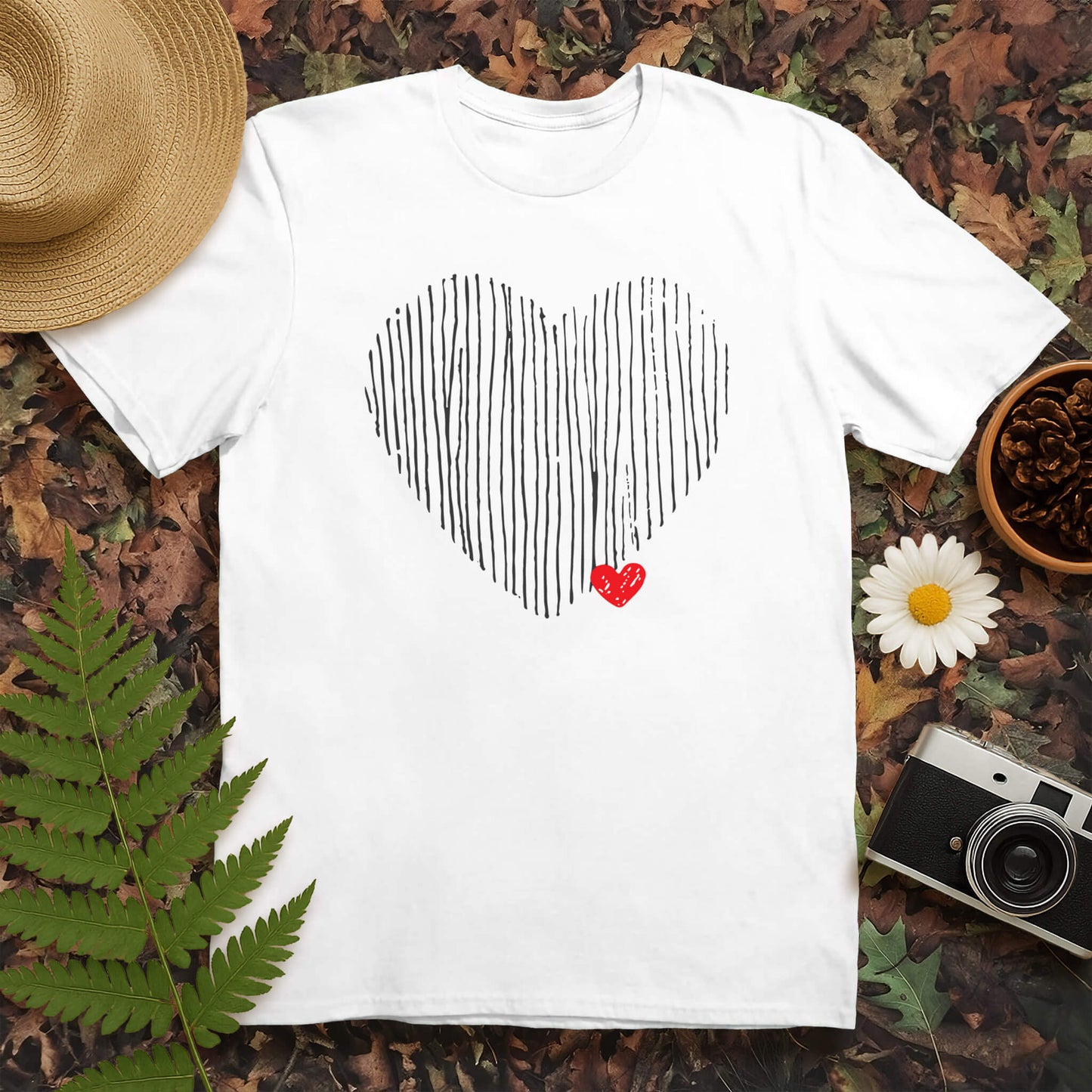 Lined Heart T-Shirt